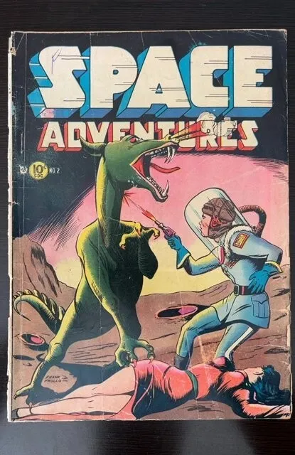 Space Adventures (1952) #2 Classic Frank Frollo Classic Cover! Pre Code!!