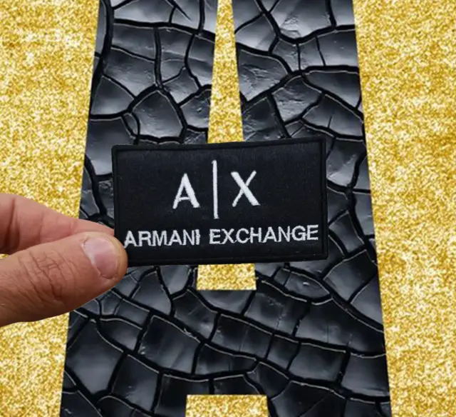 Patch ricamata Armani Exchange Embroidery toppa moda abbigliamento leggere descr