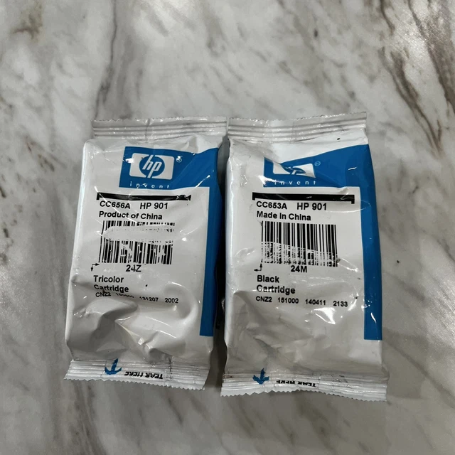 HP 901 Black and Tri-color Ink Cartridges - 2 Pack (CN069FN)