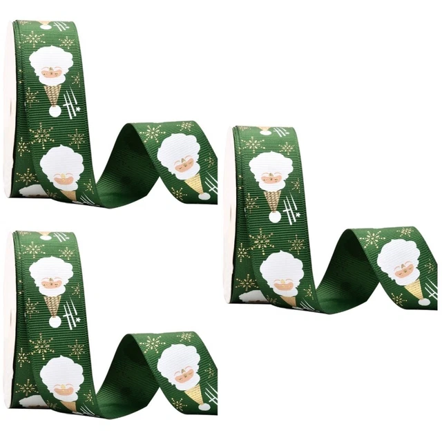 3x Weihnachten Haar Bogen Ornament Urlaub Bänder Weihnachten Baum Band Ornament