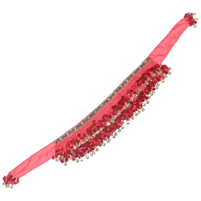 Ceinture De Danse Du Ventre Avec Pièces - Foulard De Hanche Pailleté, Réglable, 150 Cm - 6