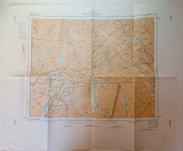 Canadian Dept Mines & Resources Vernon - Gordon Aeronautical Map August 1975