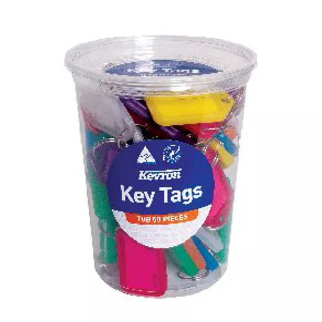 Kevron Standard Key Tags Assorted (Pack of 50) ID5TUB50ASST