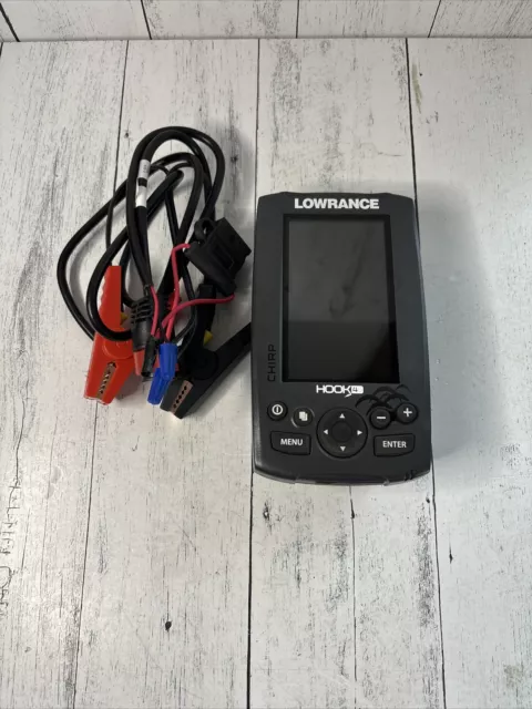 LOWRANCE HOOK4 CHIRP Sonar Fish Finder Chartplotter w/ Cable - No Mount -  Tested $79.99 - PicClick