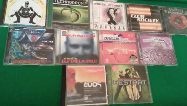 CD Sammlung Techno Musik Alben Trance/Dance/Techno/House 9x Doppelalbum 2x Album