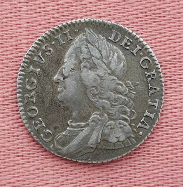 1757 George II Silver Sixpence - Spink 3711