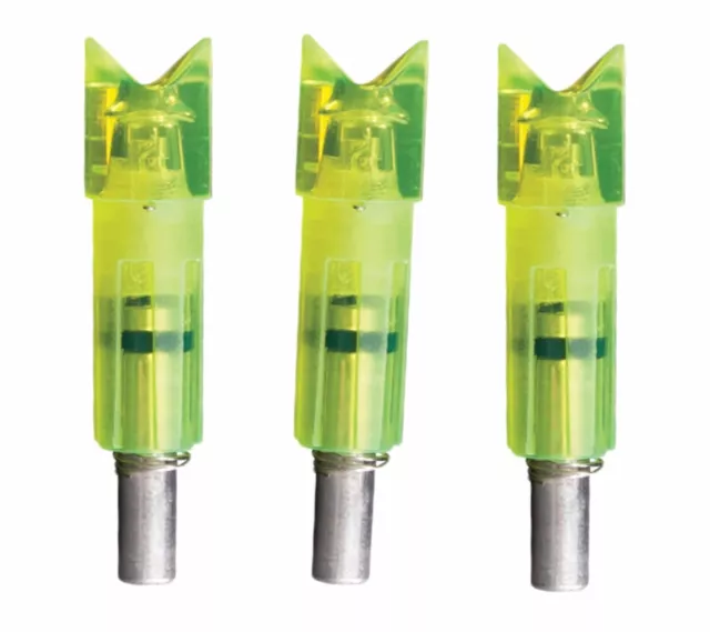 Lumenok Excalibur Lighted Crossbow Arrow Crescent Nock .302" ID Green 3Pk EXCC3G