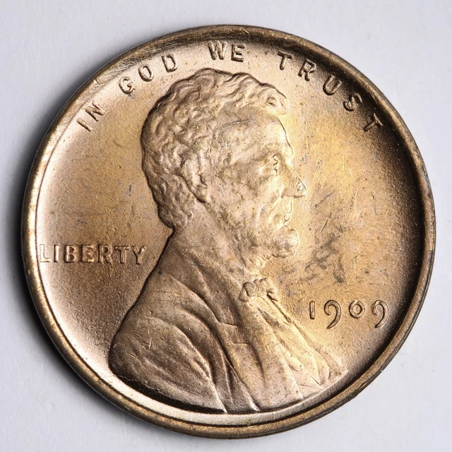 1909 VDB Lincoln Wheat Cent Penny CHOICE BU *UNCIRCULATED* MS RED E240 XZES