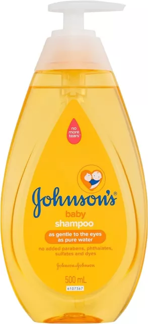 Johnson's Baby Shampoo 500mL No Added Parabens Phthalates Sulfates No More Tears