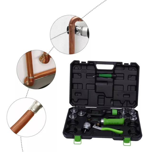 Hydraulic Tube Expander Kit w/ Tube Cutter, Deburring Tool and 7 Expander Heads