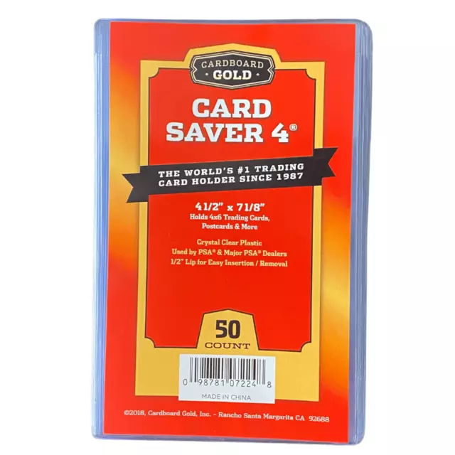 Soporte grueso para tarjetas Card Saver 4 IV cartón dorado CBG 4x6 - 50 unidades