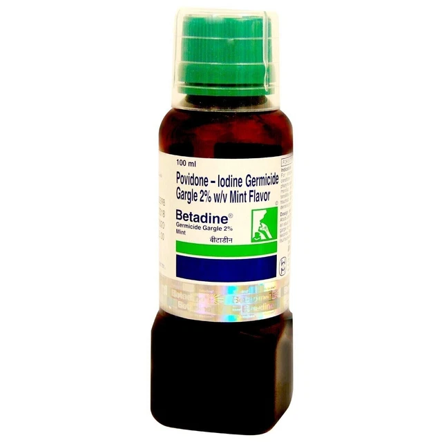 Betadine 2% Gargle Mint (100ml) Mouth Infection, Sore Throat & Bad Breath