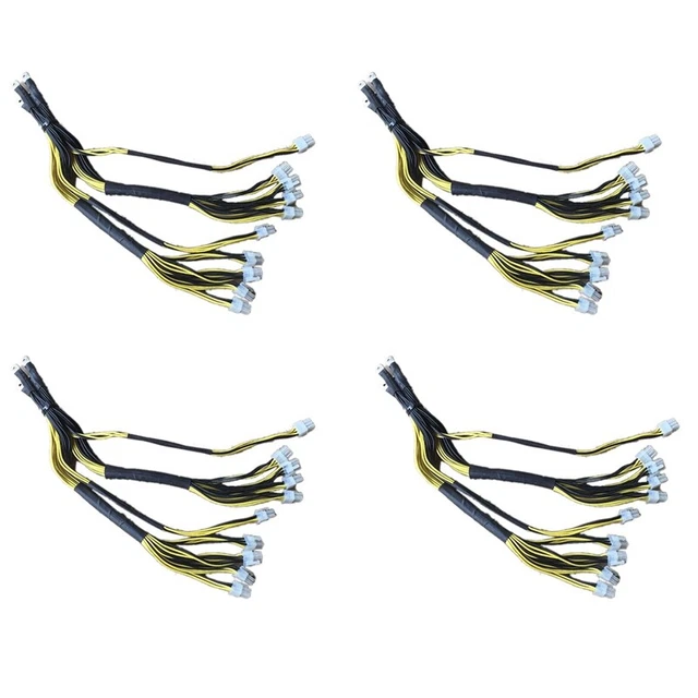 4X 1200W 1600W Output Wire  10 Pin PCIE Powers Connector for Bitmain AntmineS6K2