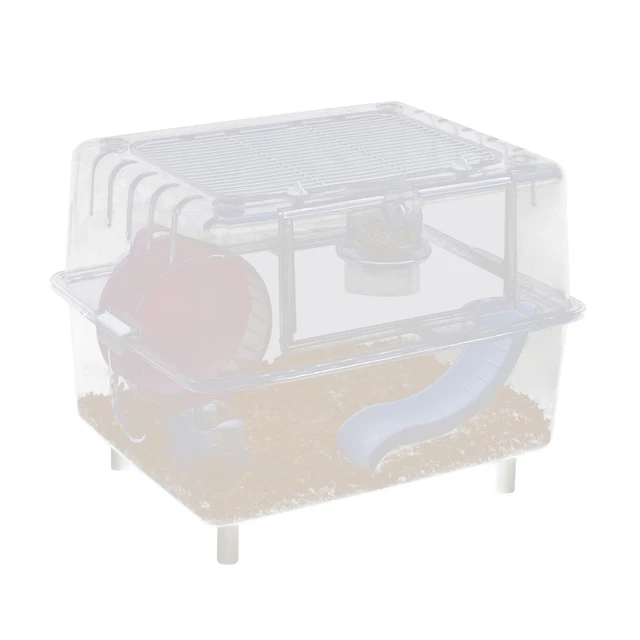Hamster Käfig Rennmaus Käfig Nagerkäfig mit Laufrad Futterschüssel Rampe