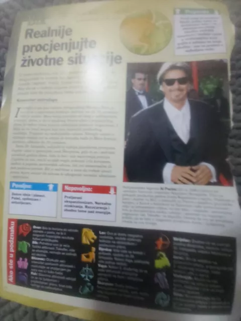 Al Pacino Croatian Language Clippings 2005 Year