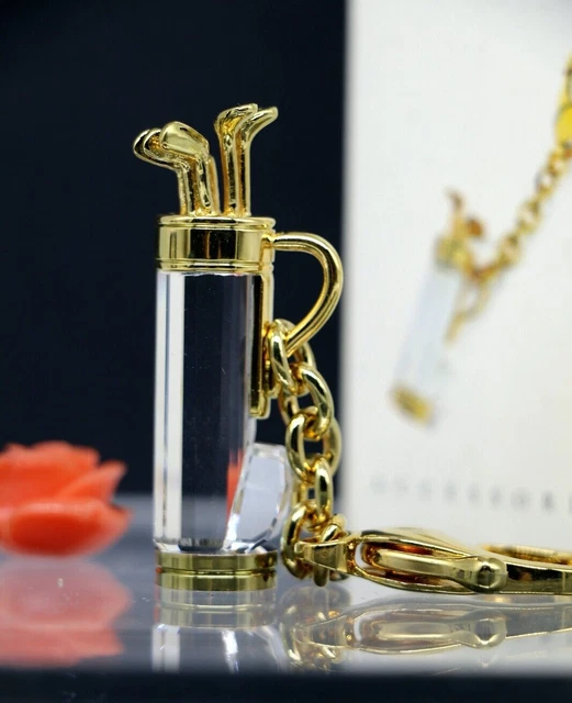 Swarovski Crystal Memories Key Rings Figurine GOLF BAG Key Ring 191632 Mint