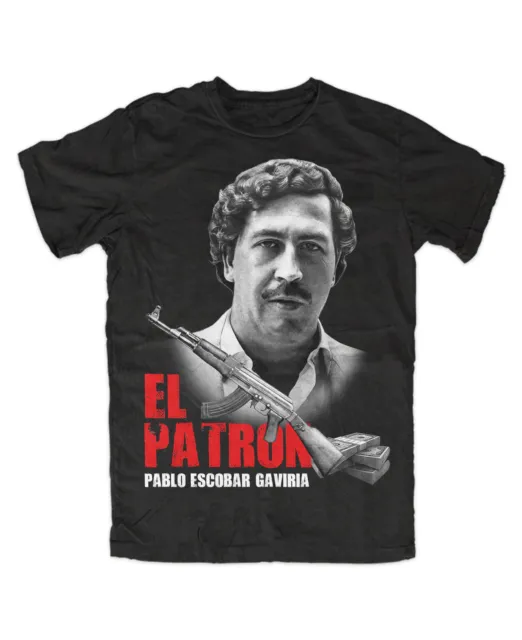 T-shirt El Patron Pablo culto, droga, crimine, cartello, droga, Medellin, Colombia, Escobar