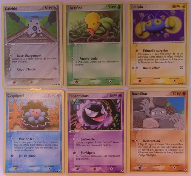 6 Cartes Pokémon Galekid & autres ! EX Créateurs de Légendes - année 2006