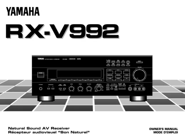 Bedienungsanleitung-Operating Instructions für Yamaha RX-V992