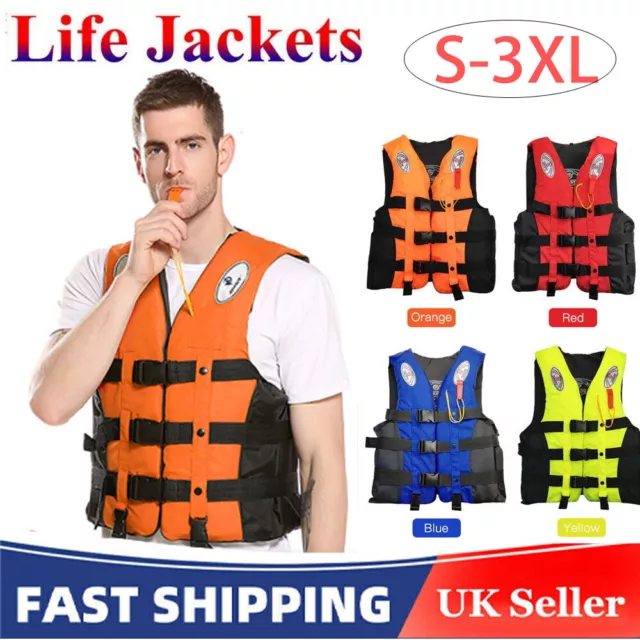 Life Jackets Watersport Ski Buoyancy Aid Kayak Sailing Boating Jacket Adult Kid