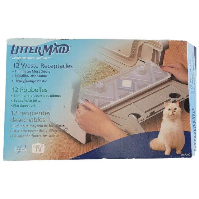 Paquete De 12 Recipientes De Residuos De Camarera De Basura Plástico Desechable Reutilizable Residuos De Gatos Nuevos