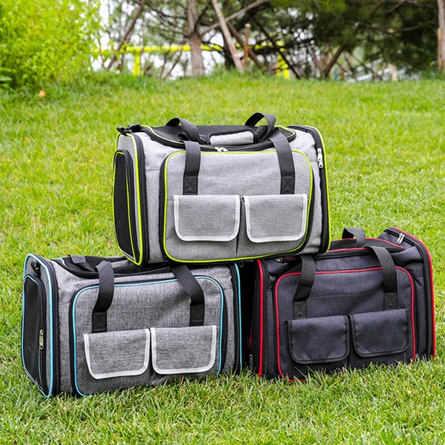 Borsa da viaggio espandibile per animali domestici trasporto borsa da viaggio portatile per gatti cane
