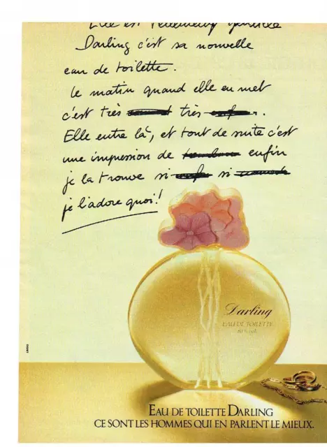 PUBLICITE ADVERTISING  1996   DARLING  eau de toilette cosmétiques parfums