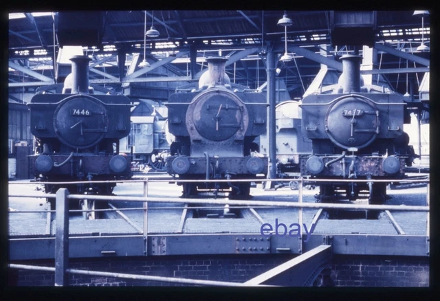 35MM SLIDE - Panniers 7446 / 7437 at Llanelly shed 2.9.64. £1.99 ...