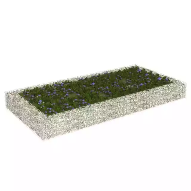 vidaXL Gabion Raised Bed Galvanised Steel 200x100x20 cm GHB