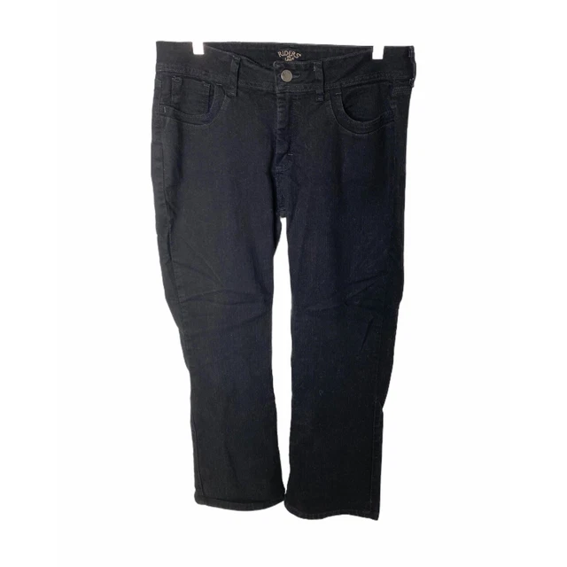 Riders by Lee Women’s Size Jeans black Denim Straight Leg Size 14p x 29