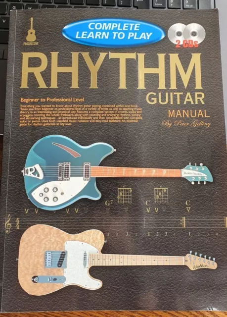 RHYTHM GUITAR MANUAL - COMPLETE LEARN TO PLAY + 2 CDs - Beginner to Professional
