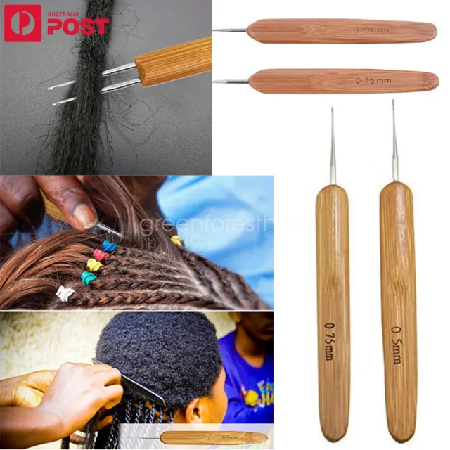 DREADLOCKS CROCHET HOOK Bamboo Needle Dread Braiding Hair Extension Making  Tool $8.99 - PicClick AU