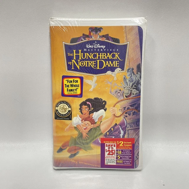 DISNEY MASTERPIECE THE Hunchback of Notre Dame VHS Tape Walt Disney New