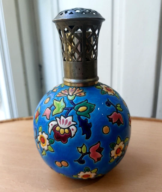 Lampe Berger Ancienne Porcelaine Bleu De Sèvres – Complète Et Fonctionnelle
