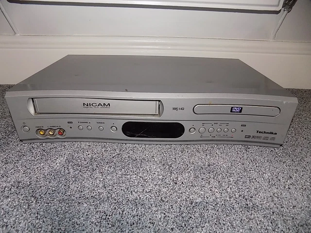 TECHNIKA DVR100 DVD Player VCR VHS VIDEO CASSETTE Recorder Combo Tested ...