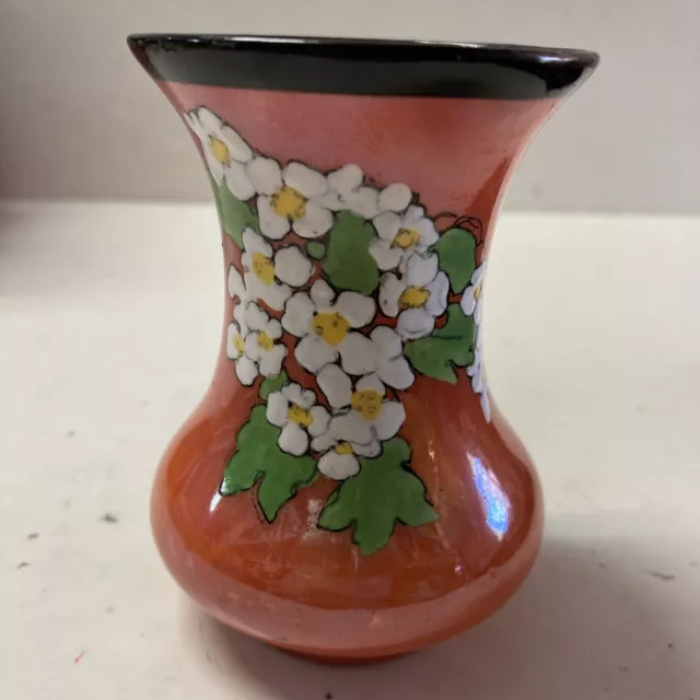 Vintage Royal Doulton England Lustre Floral Post Vase S255r