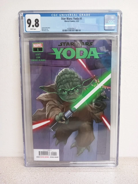 RARE STAR WARS YODA #1 FIRST PRINT Marvel 2023 CGC 9.8 🔥🔥