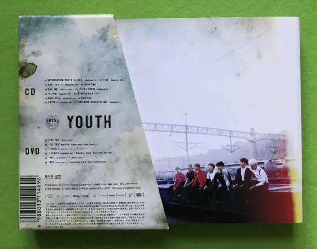 Bangtan Boys BTS « YOUTH » Première édition limitée CD+DVD du Japon