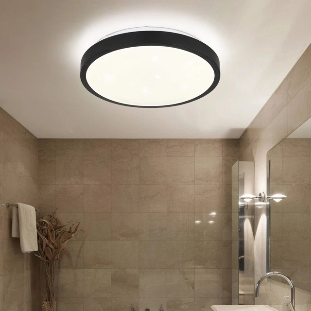Lampe Miroir Salle De Bain LED 60cm 12W - Détecteur De Mouvement, IP44, 4000K, Noire - Pour Maquillage, Déco