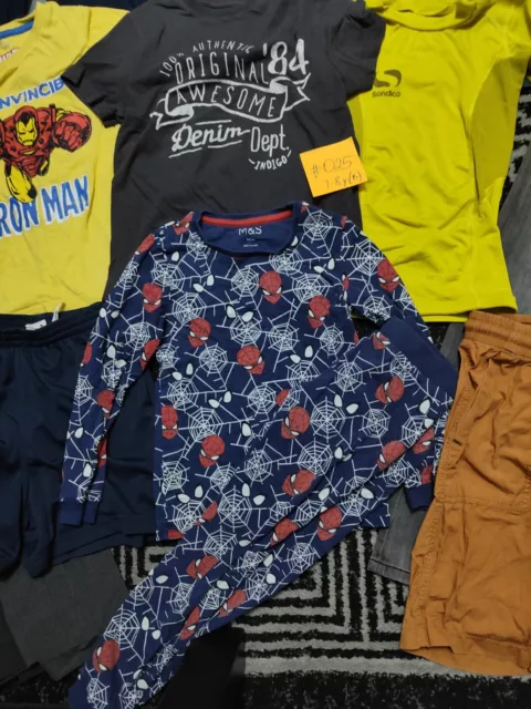 #025-TM Enorme pacchetto di vestiti per ragazzi 7-8 anni NEXT GEORGE CLARKS MINECRAFT MARVEL 3