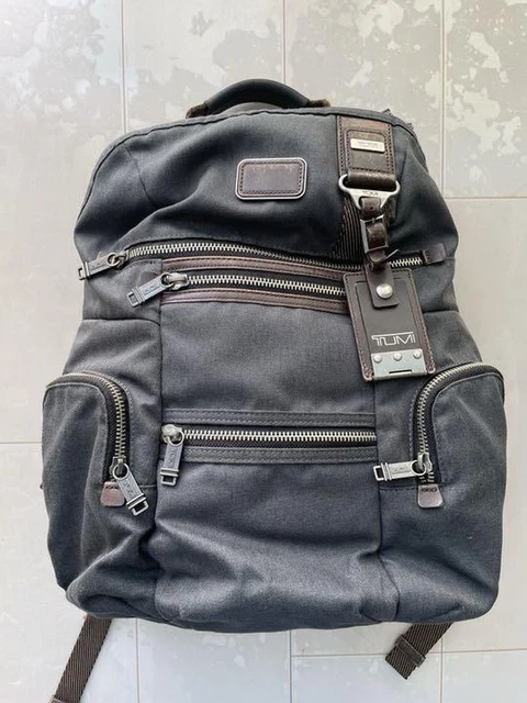 Tumi Alpha Bravo Knox Backpack Rucksack 22681ATH2 Canvas Leather Gray Used