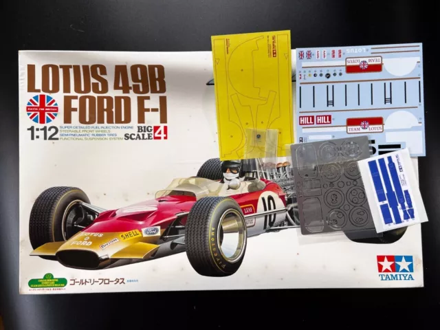 TAMIYA 1/12 LOTUS 49B FORD F-1. ITEM12004 w/Full Decals & P/E from JAPAN
