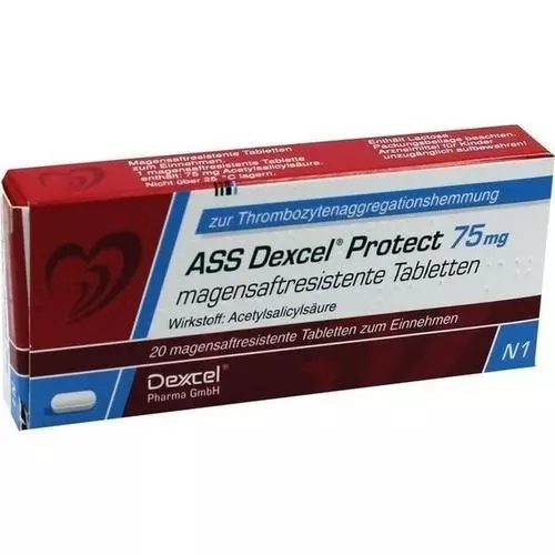 ASS DEXCEL Protect 75 mg magensaftres.Tabletten 20St Tabletten magensaftresisten