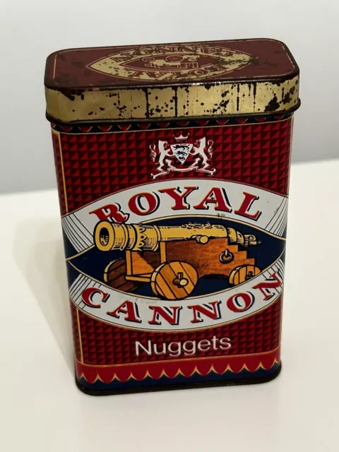 Vintage Royal Cannon Golden Nuggets Tobacco Tin Rare