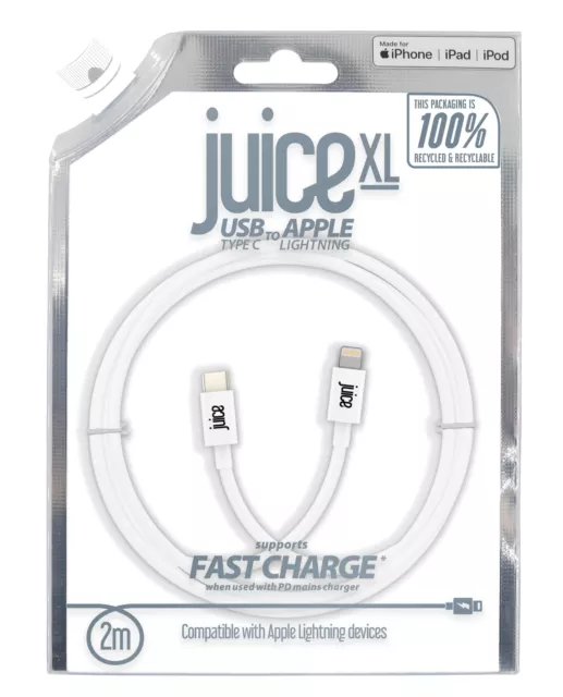 Juice USB Type C - Apple Lightning, 2m Charger and Sync Cable for Apple iPhone 1