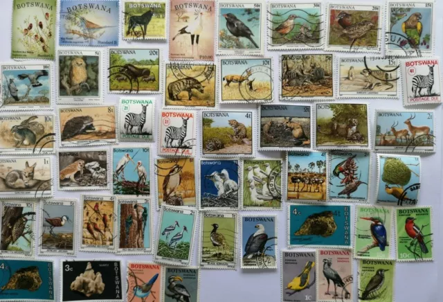 Botswana Stamps Collection - 50 to 750 Different Stamps