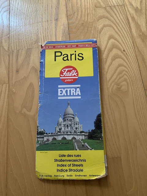 FALK PLAN EXTRA Paris Stadtplan Straßenkarte Strassenverzeichnis EUR 3 ...