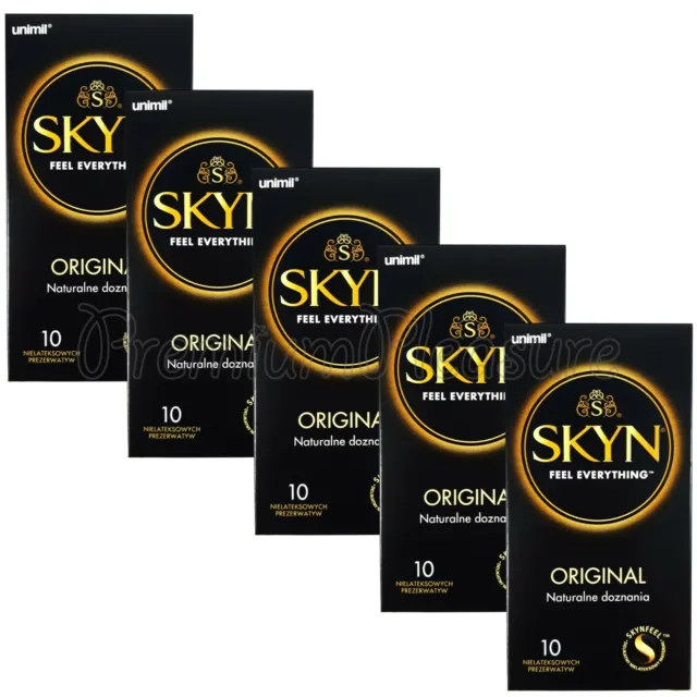 Skyn Original Condoms Ultra Mince Polyisoprene sans Latex 5 Boîtes De 50pcs