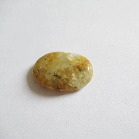 Préhnite cabochon pierre fine 22x15x3mm gemme multicolore reiki chakra plexus