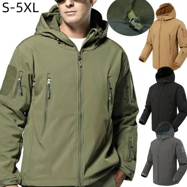 Waterproof Tactical Soft Shell Mens Jacket Coat Military Army Jacket Windbreaker